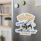 Die-Cut Magnet - Navy - Seabee - Veteran