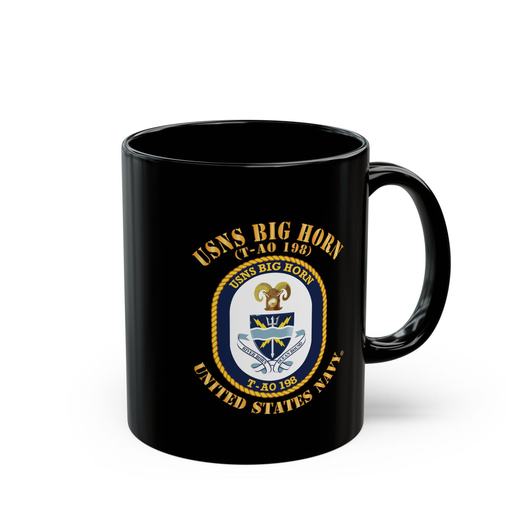 Black Mug (11oz, 15oz) - Navy - USNS Big Horn (T-AO 198)