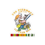 Kiss-Cut Vinyl Decal - Navy - USS Piedmont (AD-17) w VN SVC - Vietnam War