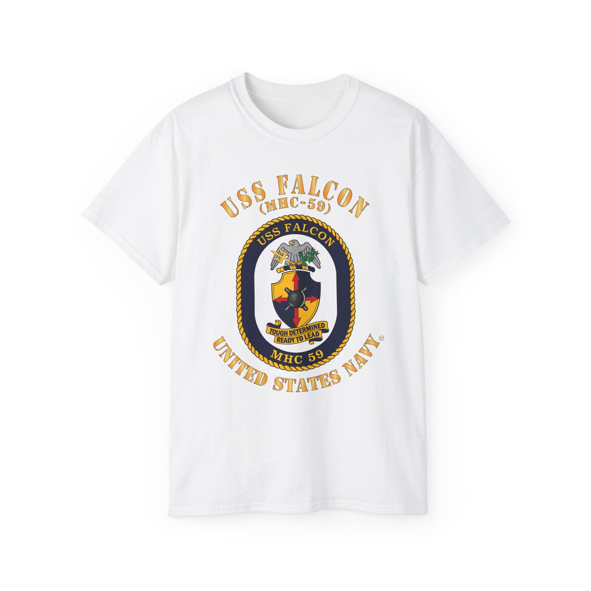 Unisex Ultra Cotton T-Shirt - Navy - USS Falcon (MHC-59)