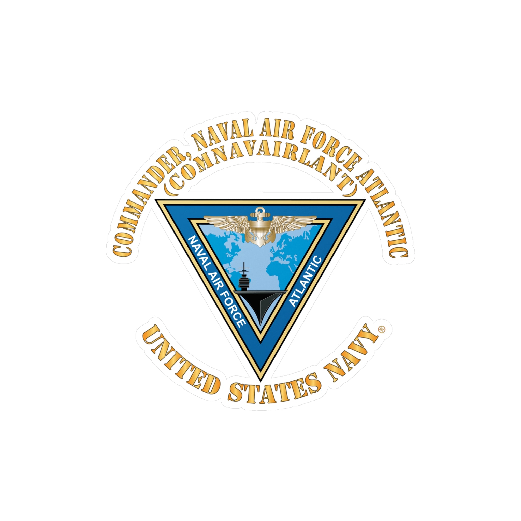 Kiss-Cut Vinyl Decal - Navy - Commander, Naval Air Force Atlantic - COMNAVAIRLANT