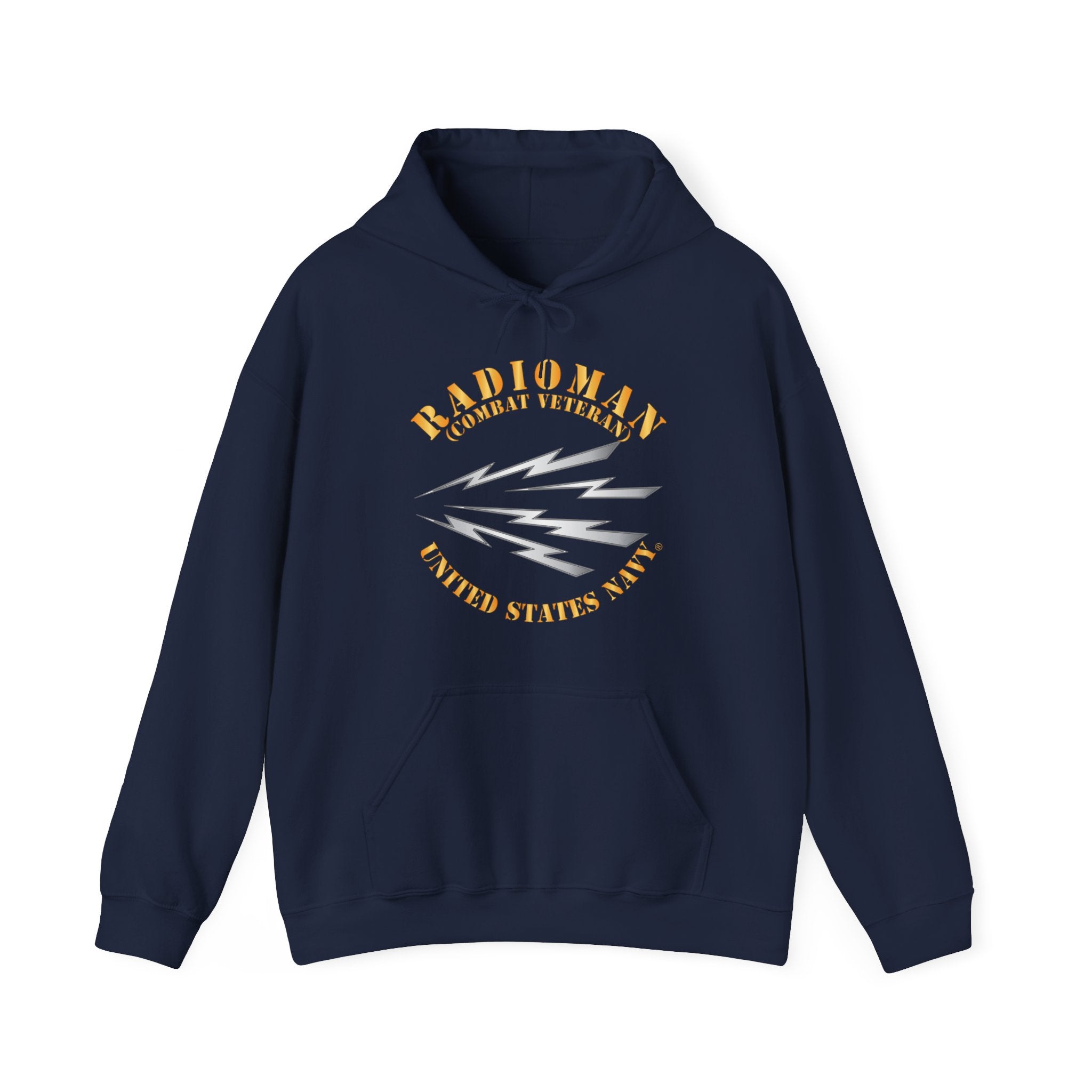 Unisex Heavy Blend™ Hoodies - Navy - Rate - Radioman (RM) - Combat Veteran