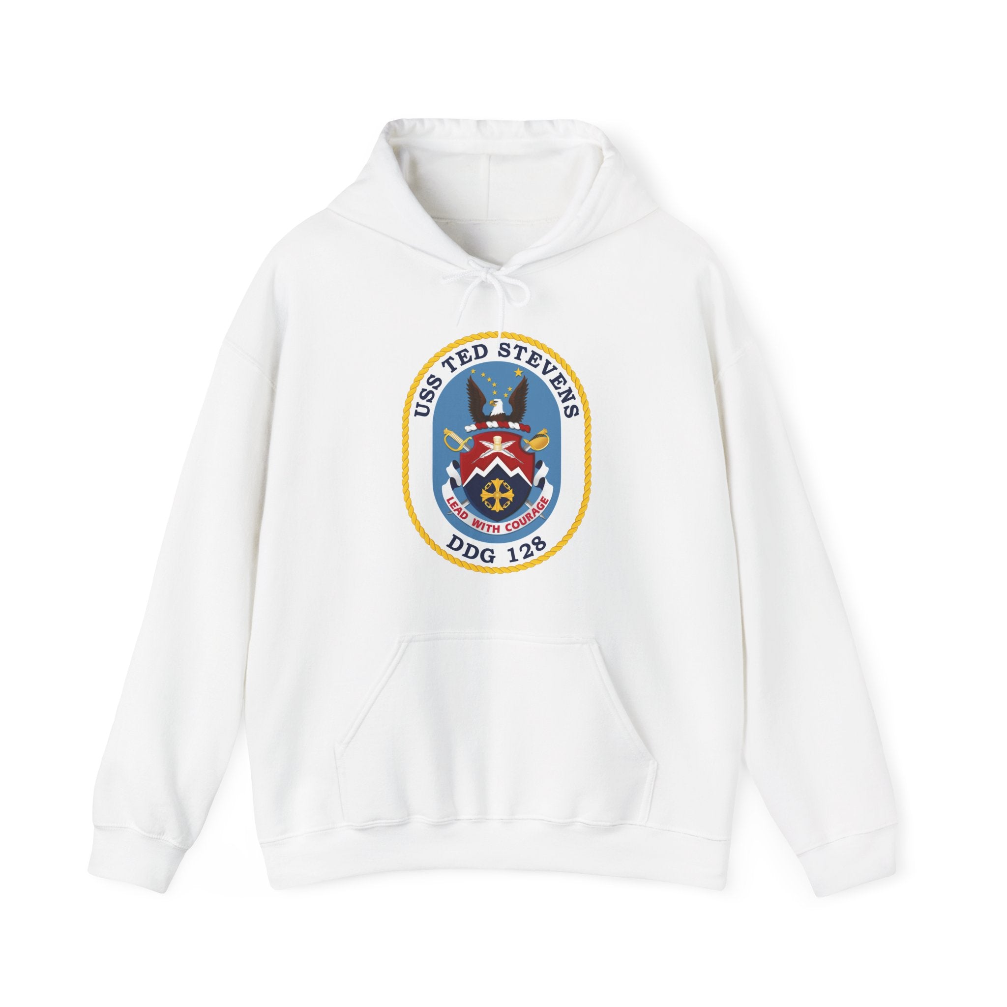 Unisex Heavy Blend™ Hoodies - Navy - USS Ted Stevens (DDG-128) wo txt
