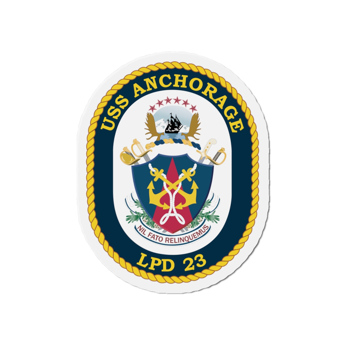 Die-Cut Magnet - Navy - USS Anchorage (LPD-23) wo txt