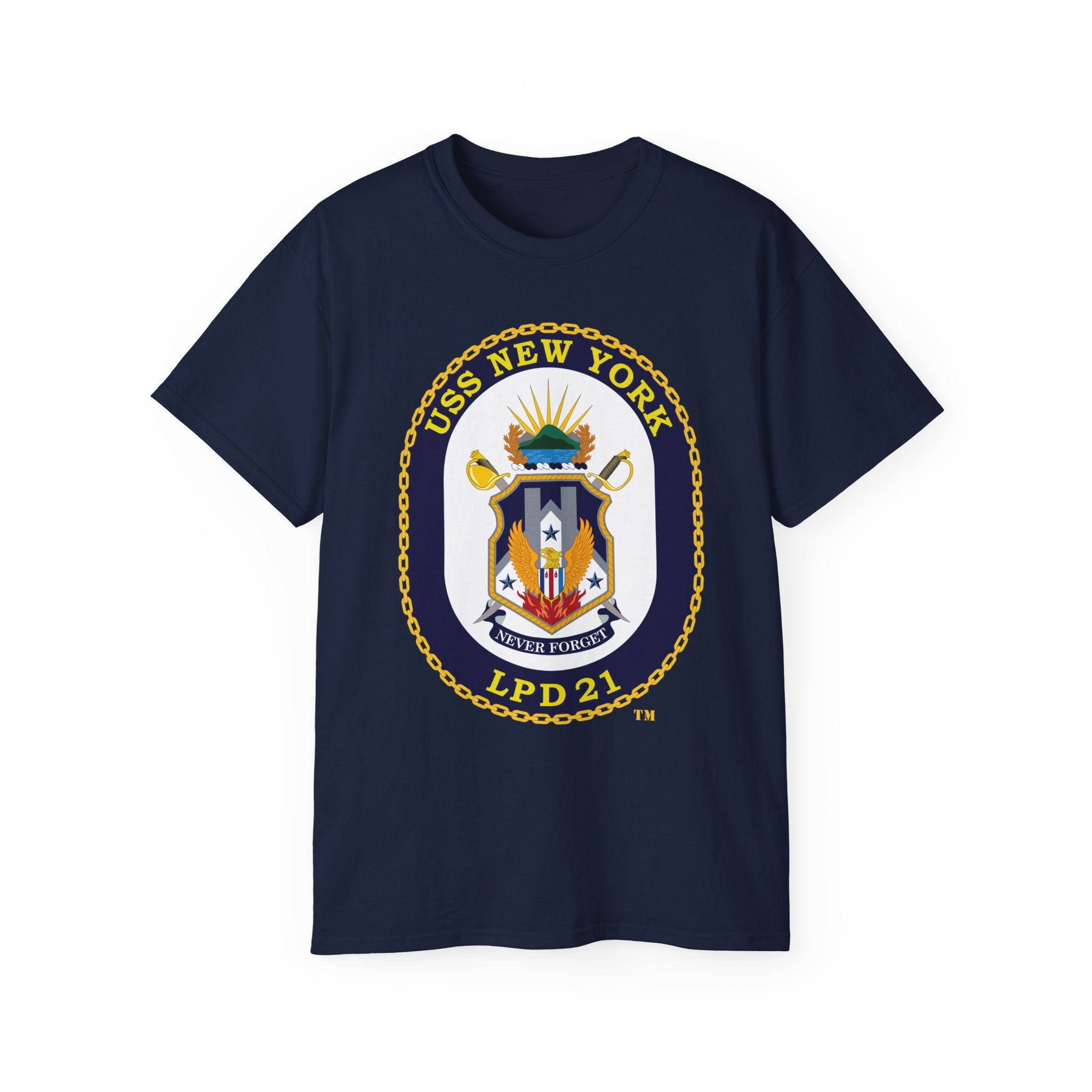 Unisex Ultra Cotton T-Shirt - Navy - USS New York (LPD-21) wo txt