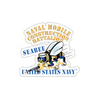 Die-Cut Vinyl Sticker - Navy - Seabee