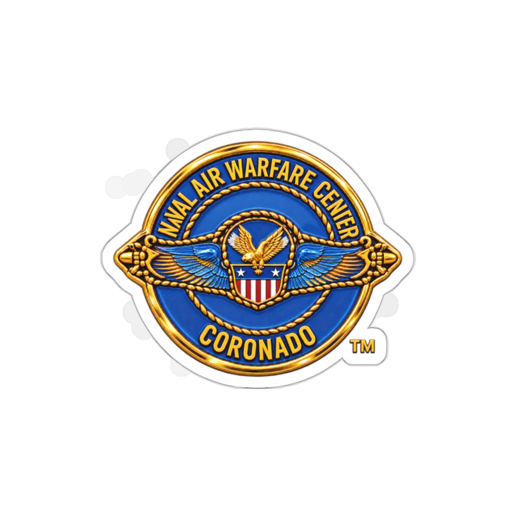 Die-Cut Vinyl Sticker - Navy - Naval Air Warfare Center - Coronado - Crest - 3D - Enhanced