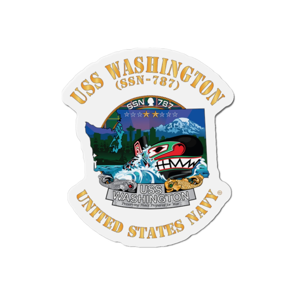 Die-Cut Magnet - Navy - USS Washington (SSN-787) X 300