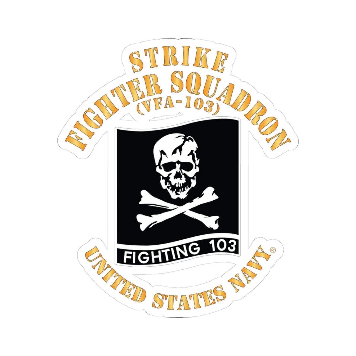 Kiss-Cut Stickers - Navy - Strike Fighter Squadron 103 (VFA-103)