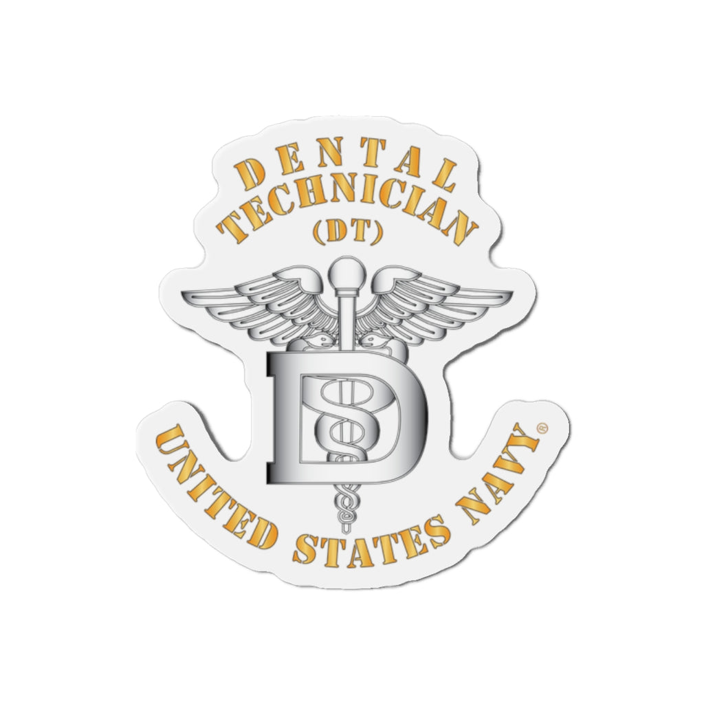 Die-Cut Magnet - Navy - Rate - Dental Technician (DT)
