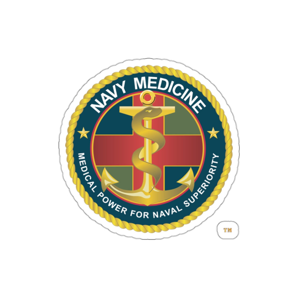 Die-Cut Vinyl Sticker - Navy Medicine - Medical Power for Naval Superiority wo Txt X 300