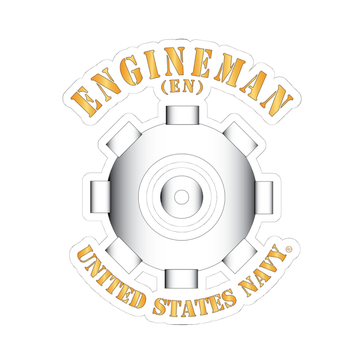 Kiss-Cut Stickers - Navy - Rate - Engineman (EN)