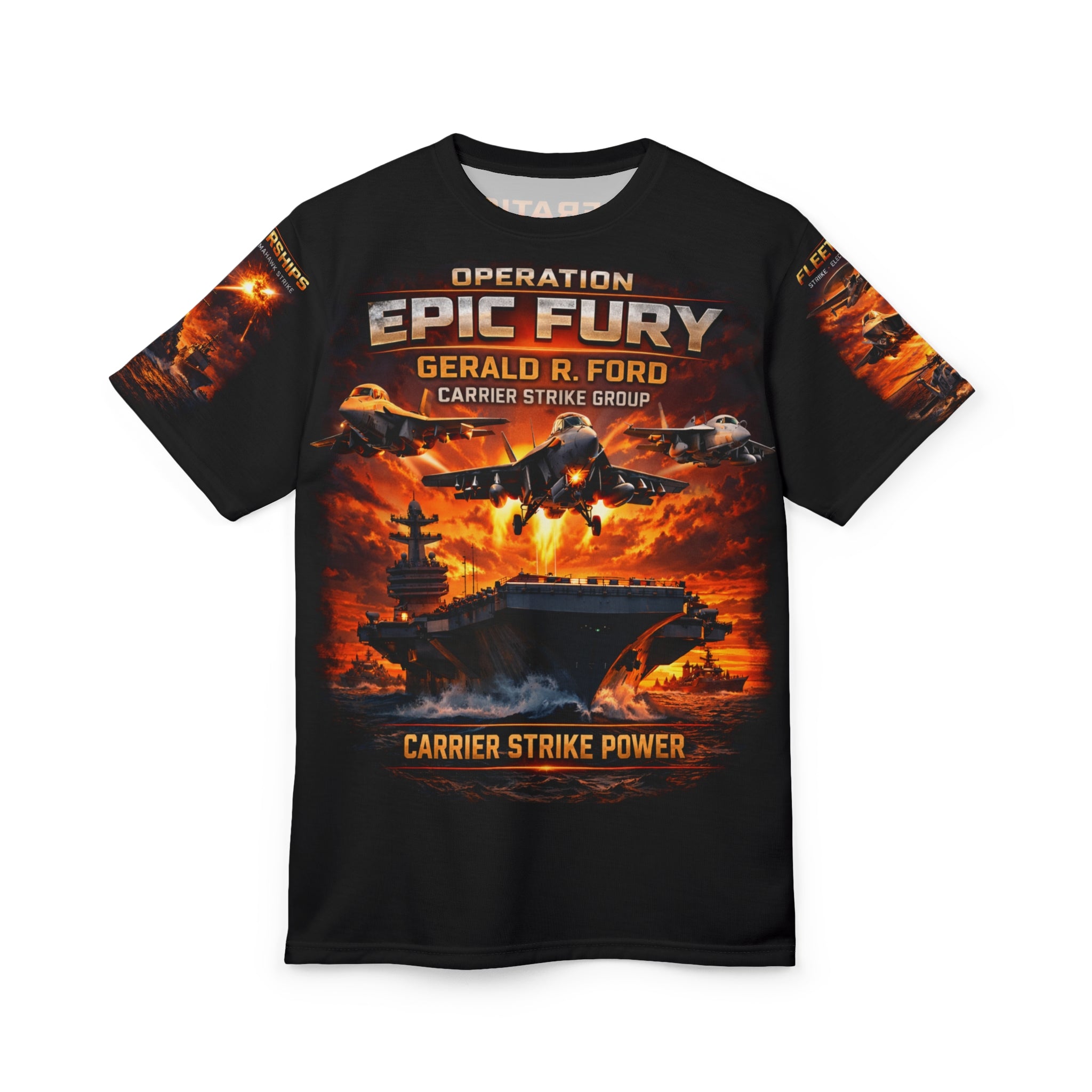 Operation Epic Fury — Gerald R. Ford Carrier Strike Group Tribute Tee — U.S. Navy 2026