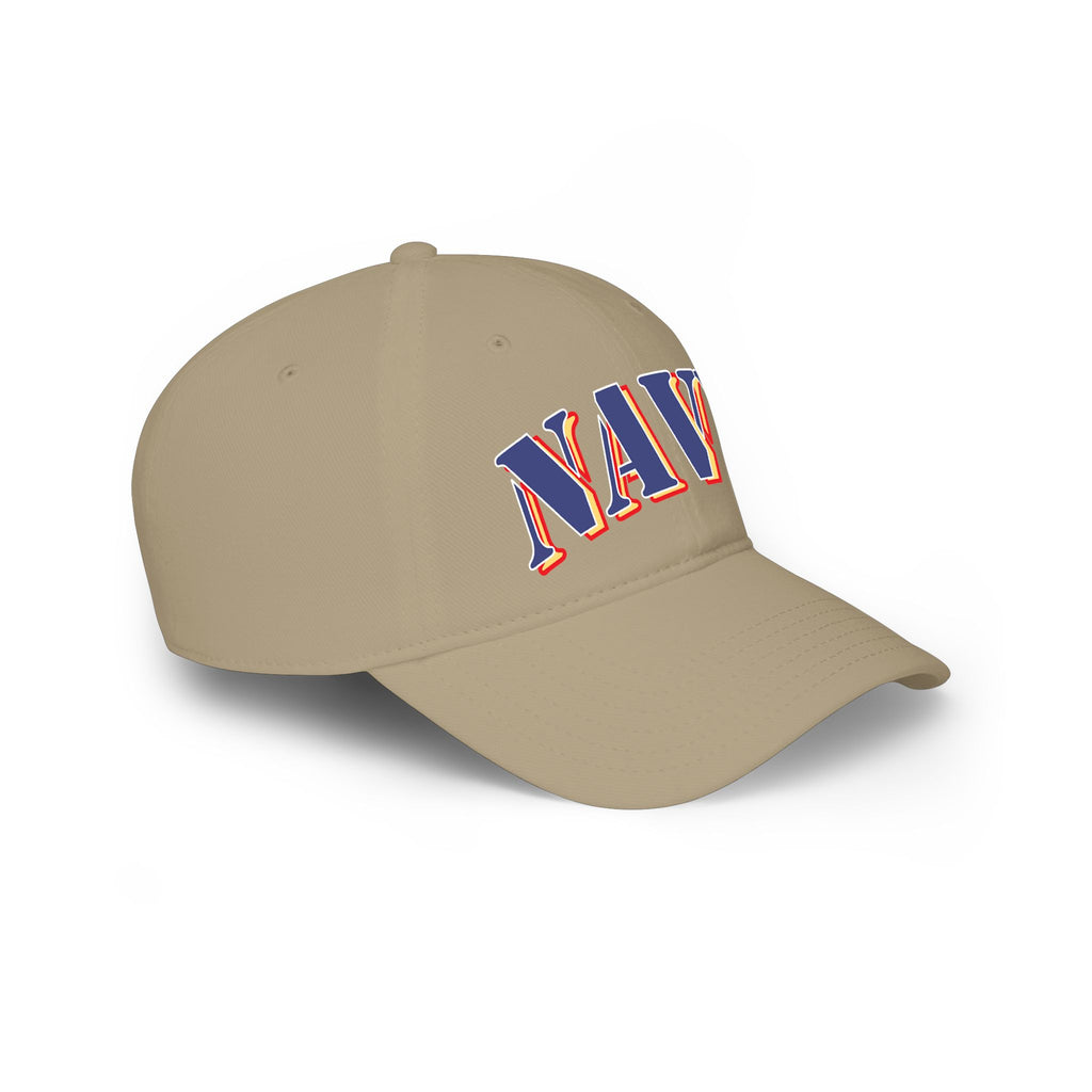 NAVY DTF Baseball Cap — Red Low Profile Hat for Military & Patriotic Fans