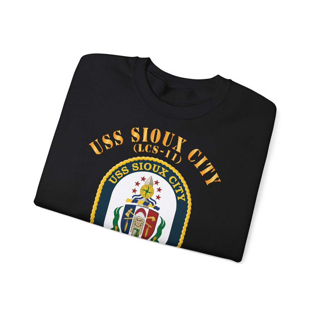 Unisex Heavy Blend™ Crewneck Sweatshirt - Navy - USS Sioux City (LCS-11)