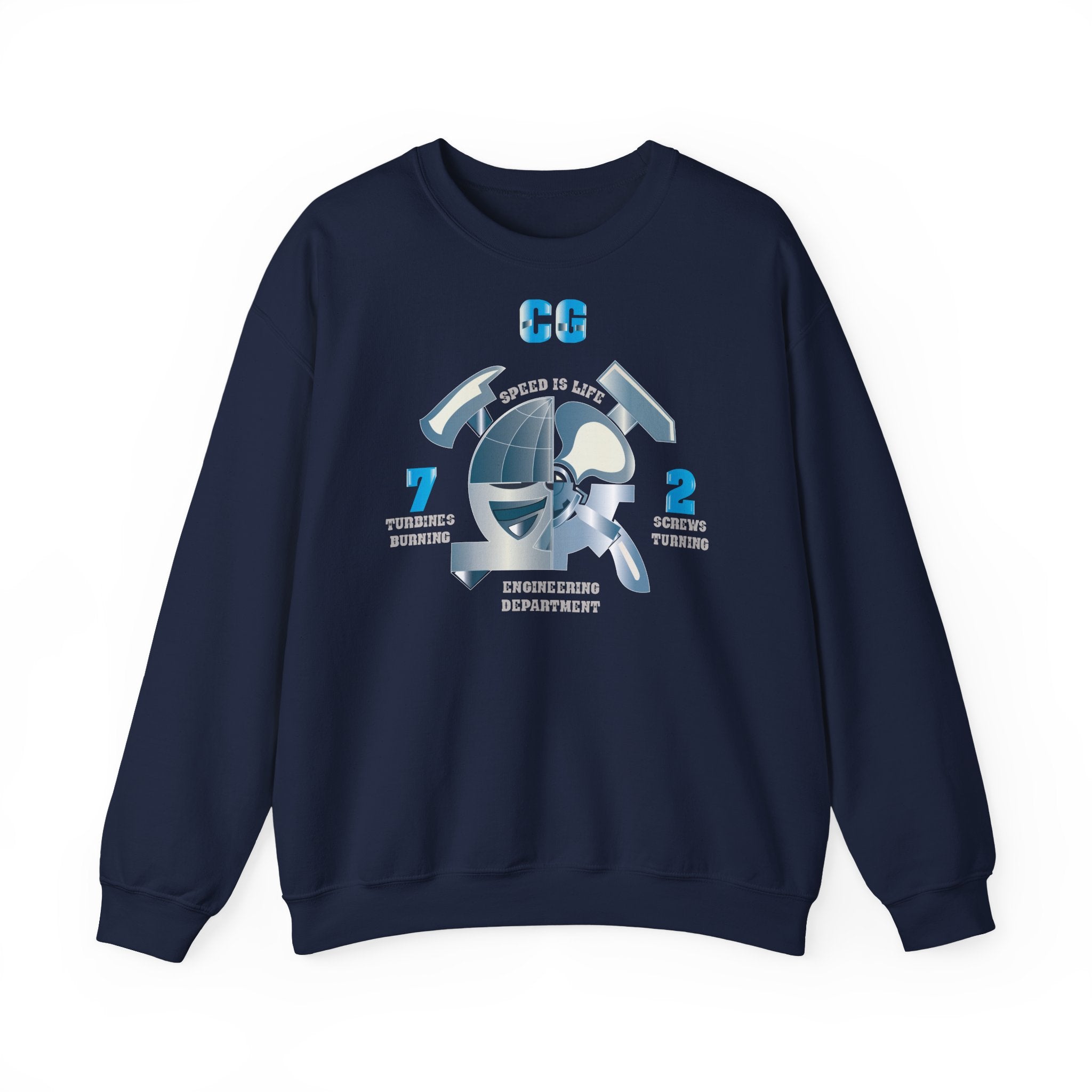 Unisex Heavy Blend™ Crewneck Sweatshirt - Navy - CG 72 - Engineering Department