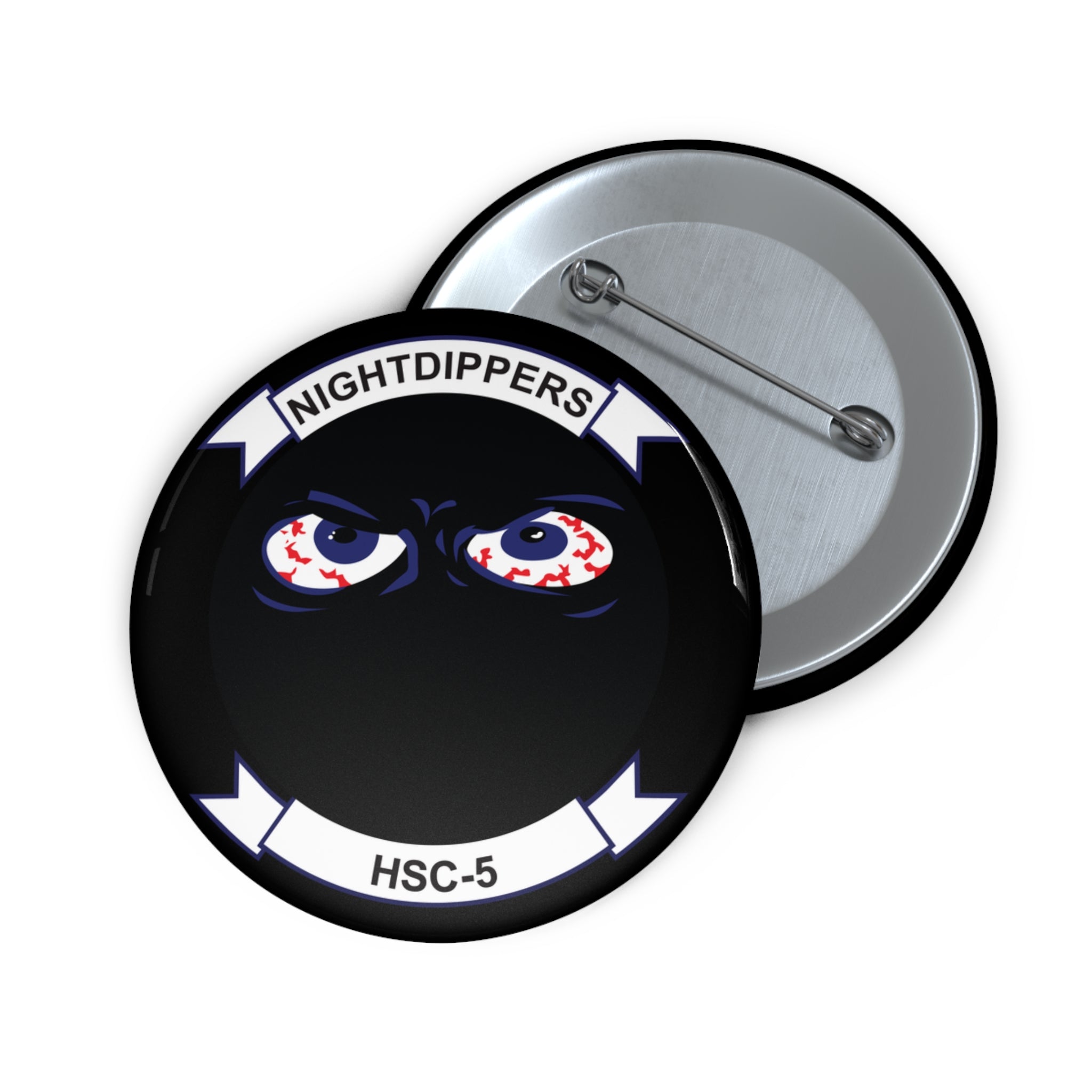 Custom Pin Button - Navy - Helicopter Sea Combat Squadron 5 (HSC-5) wo txt