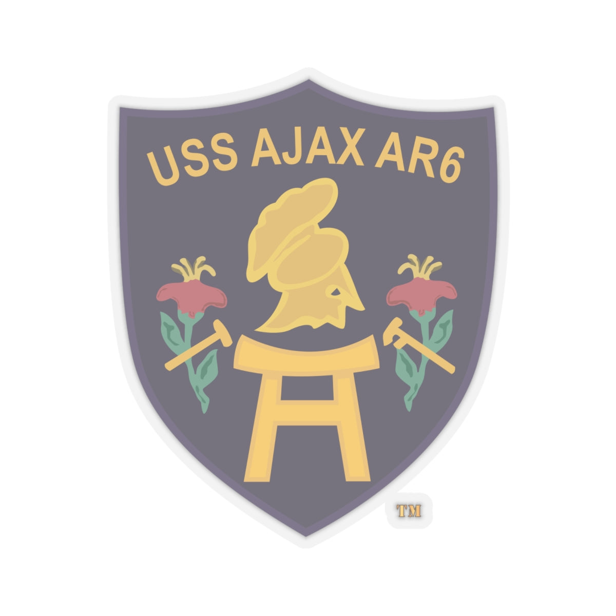Kiss-Cut Stickers - Navy -  USS Ajax (AR-6) wo txt