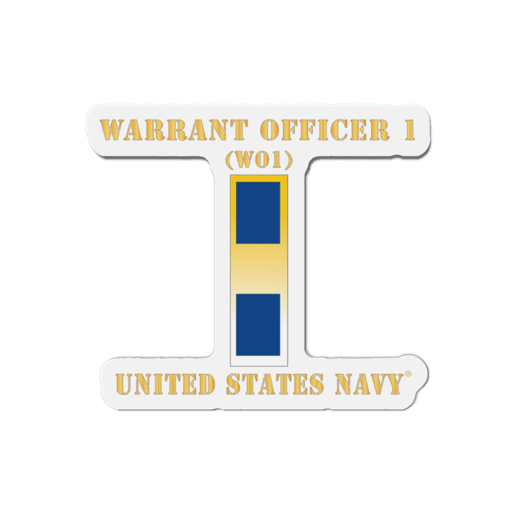 Die-Cut Magnet - Navy - Warrant Officer 1 - CW01