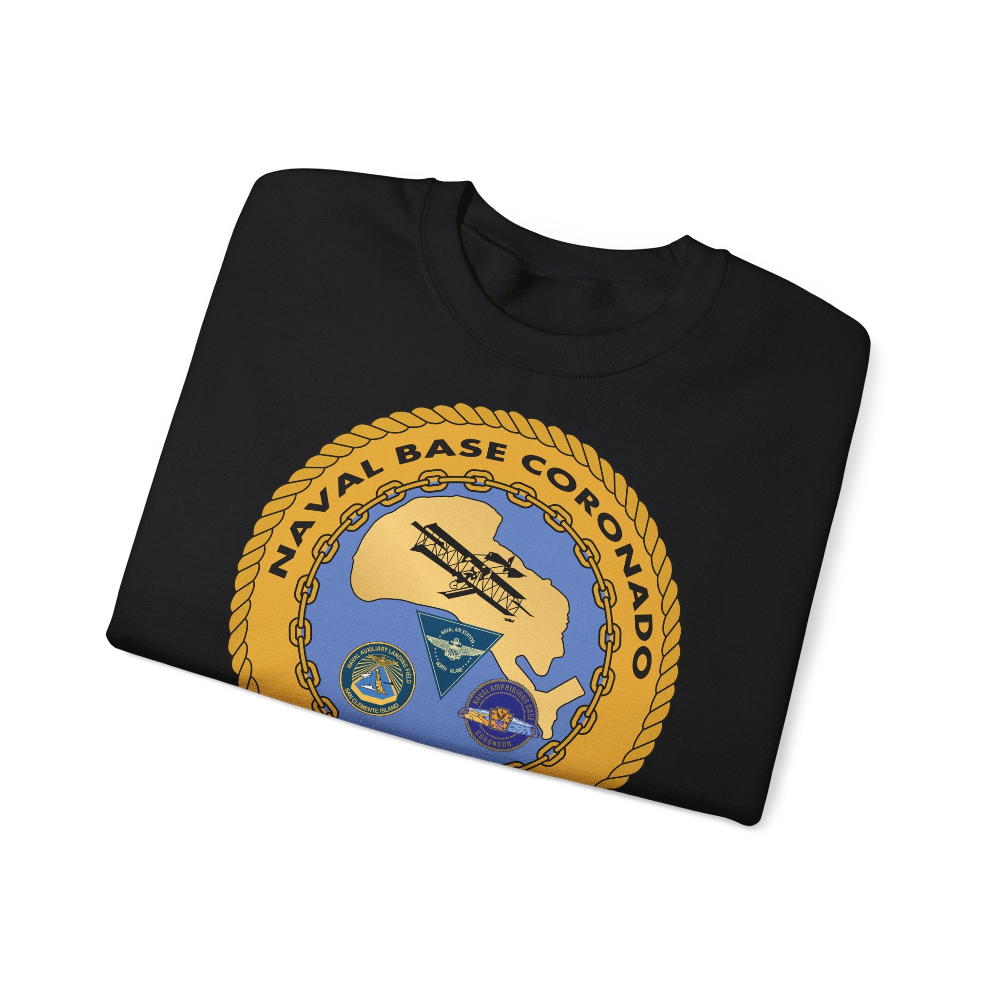 Unisex Heavy Blend™ Crewneck Sweatshirt - Navy - Naval Base Coronado wo txt