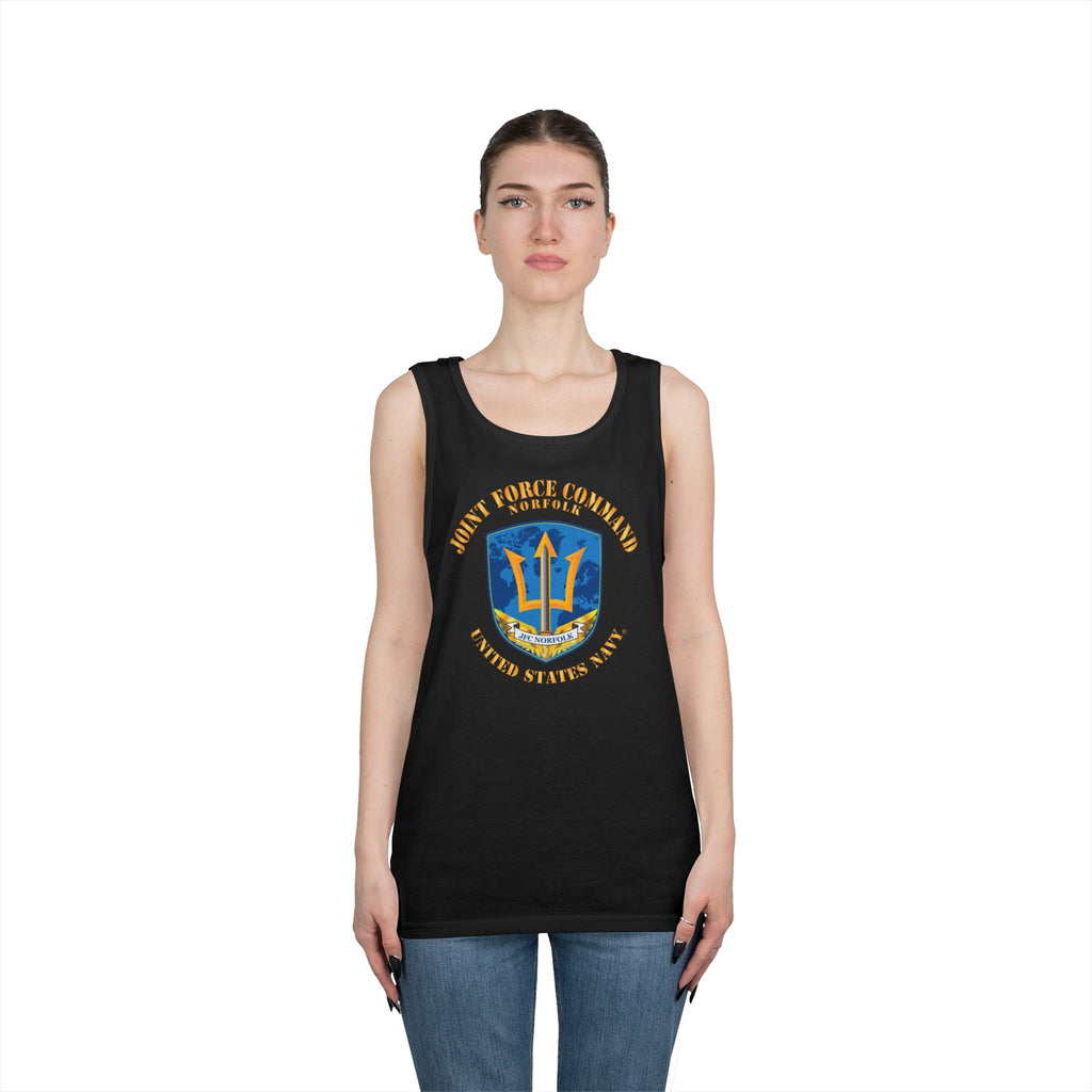Unisex Heavy Cotton Tank Top - Navy - Joint Force Command - Norfolk