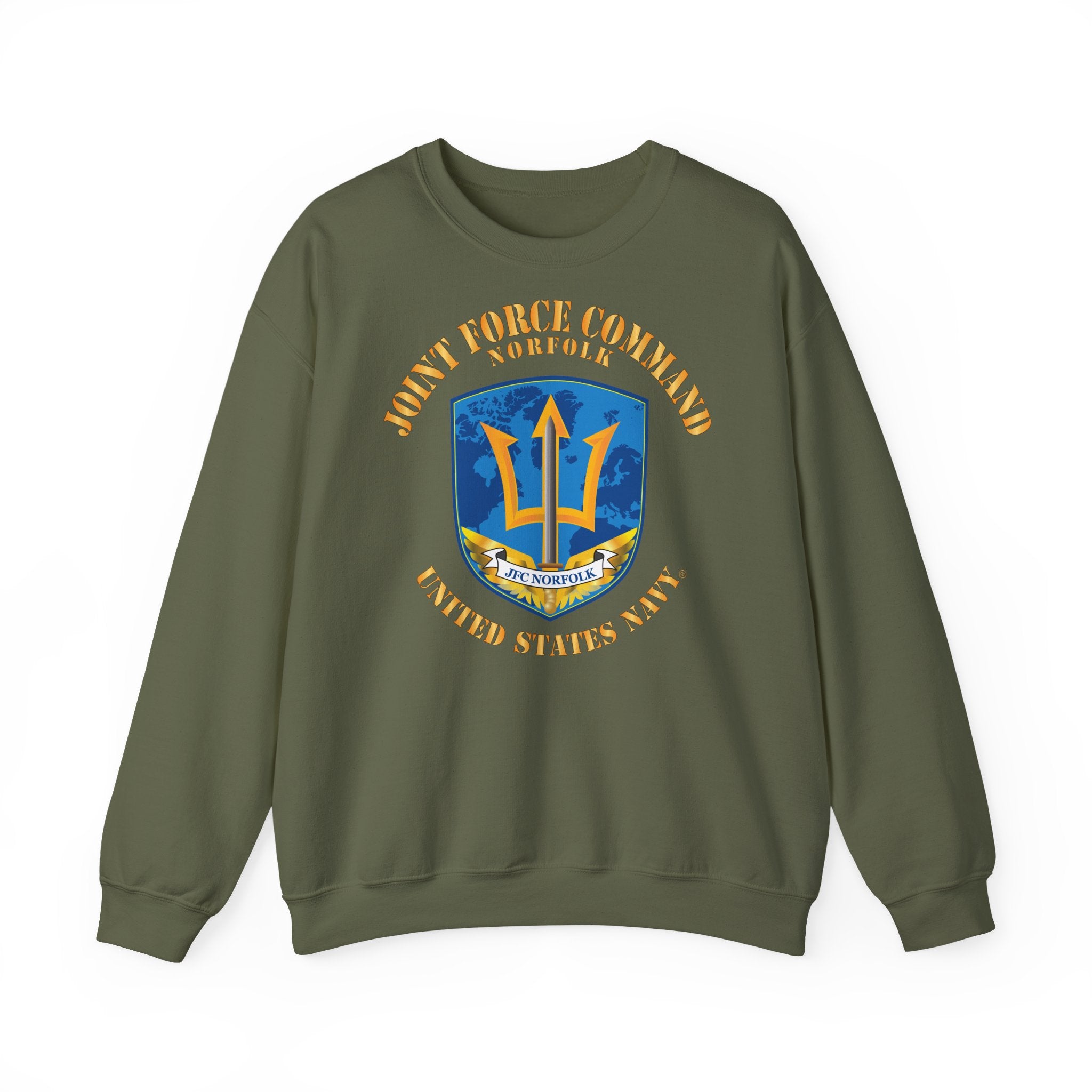 Unisex Heavy Blend™ Crewneck Sweatshirt - Navy - Joint Force Command - Norfolk