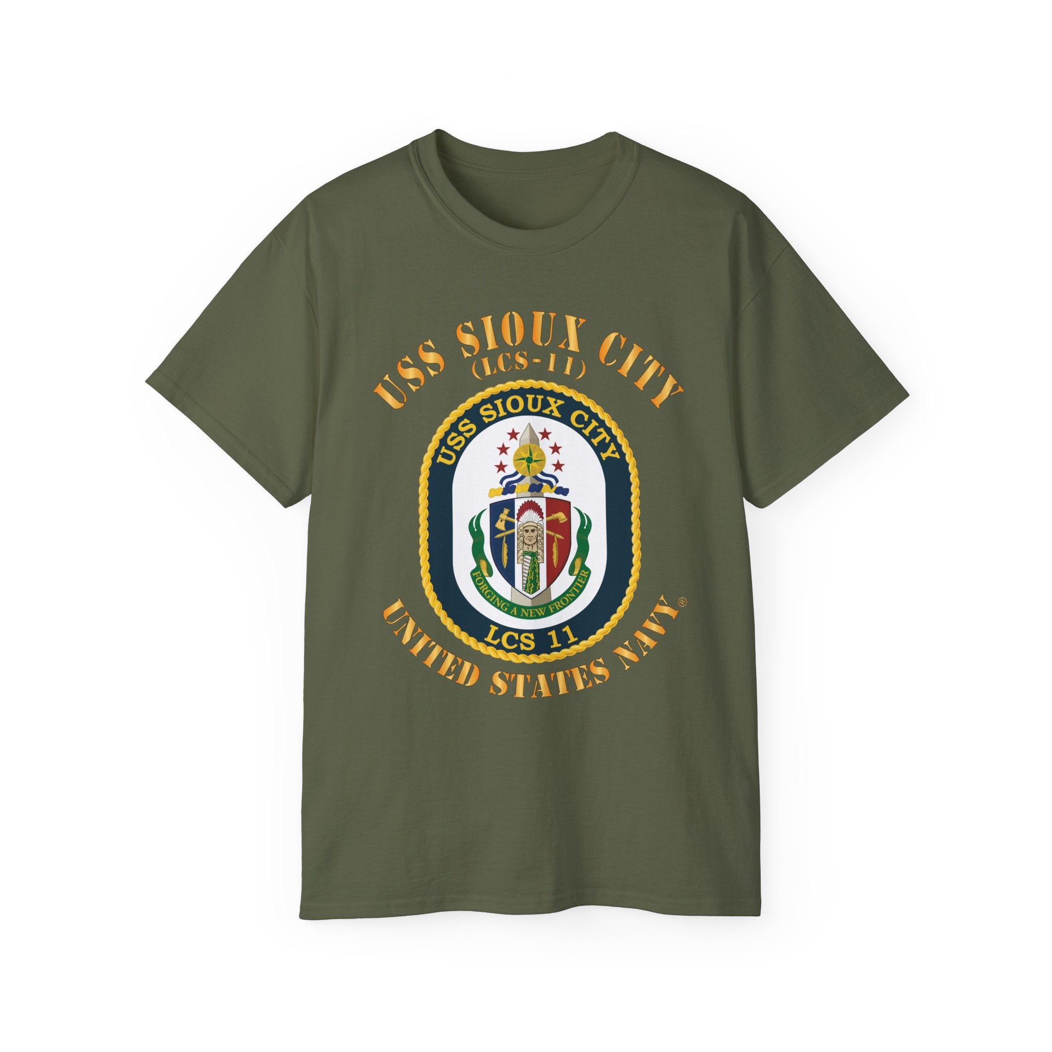 Unisex Ultra Cotton T-Shirt - Navy - USS Sioux City (LCS-11)
