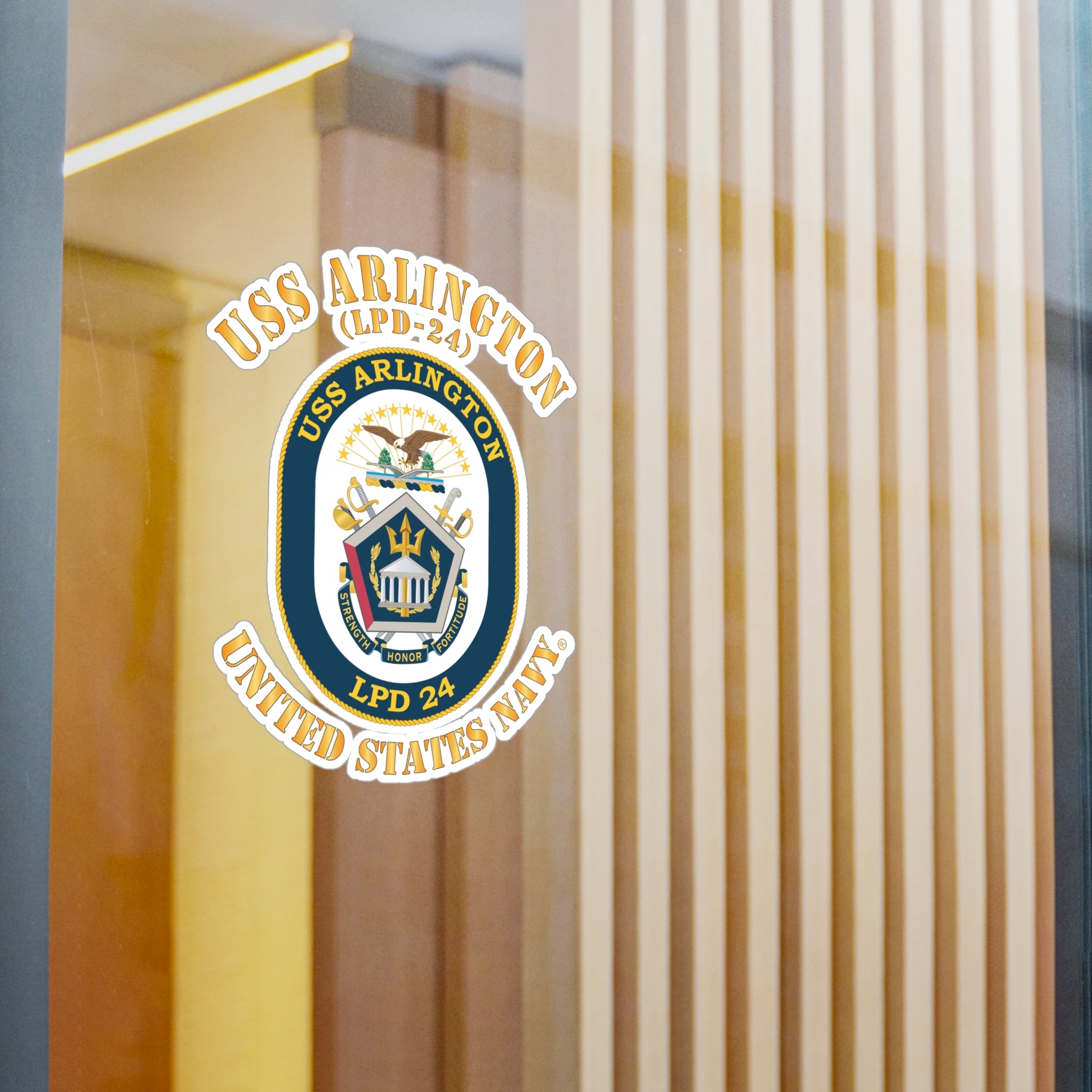 Kiss-Cut Vinyl Decal - Navy - USS Arlington (LPD-24)