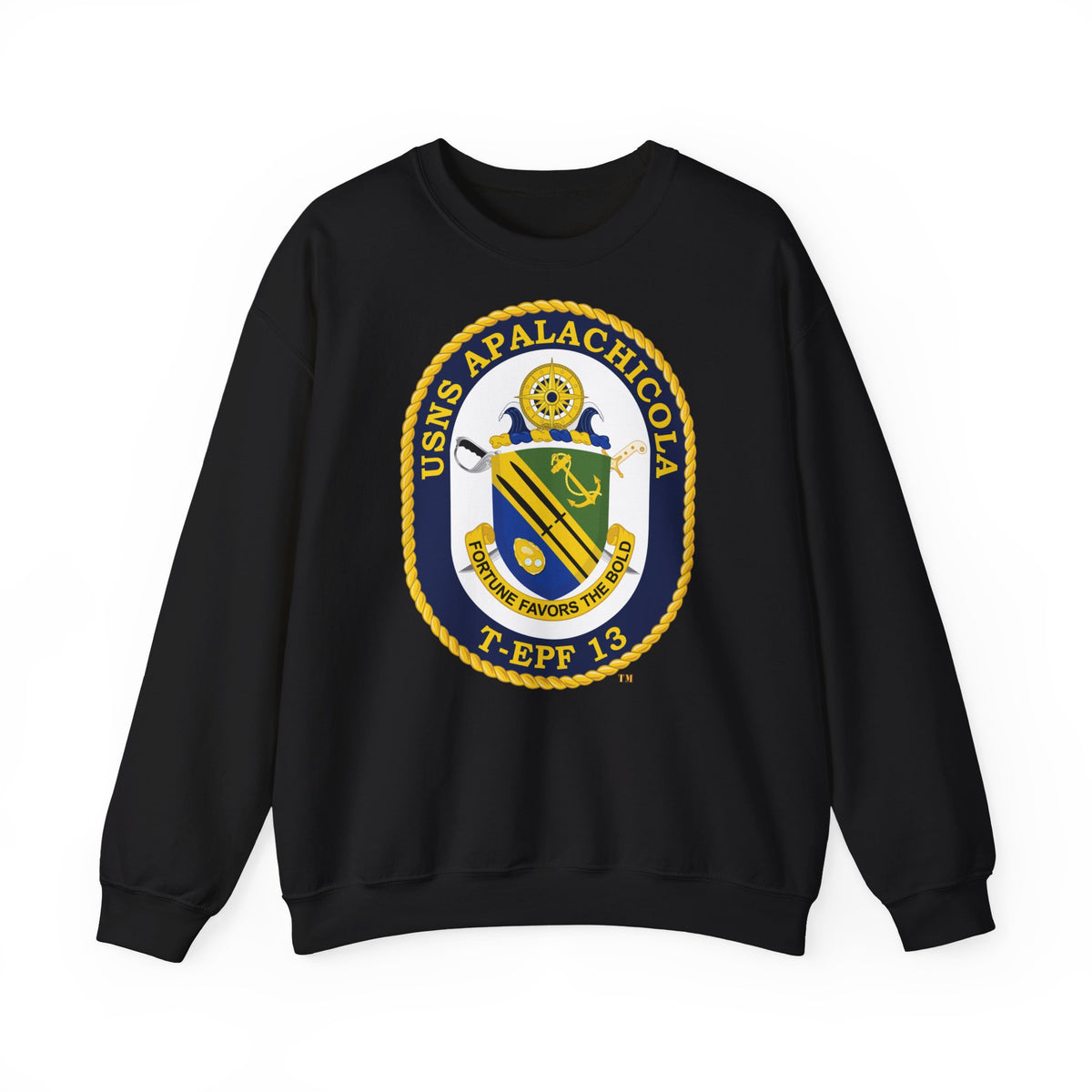Unisex Heavy Blend™ Crewneck Sweatshirt - Navy - USNS Apalachicola (T-EPF 13) wo txt