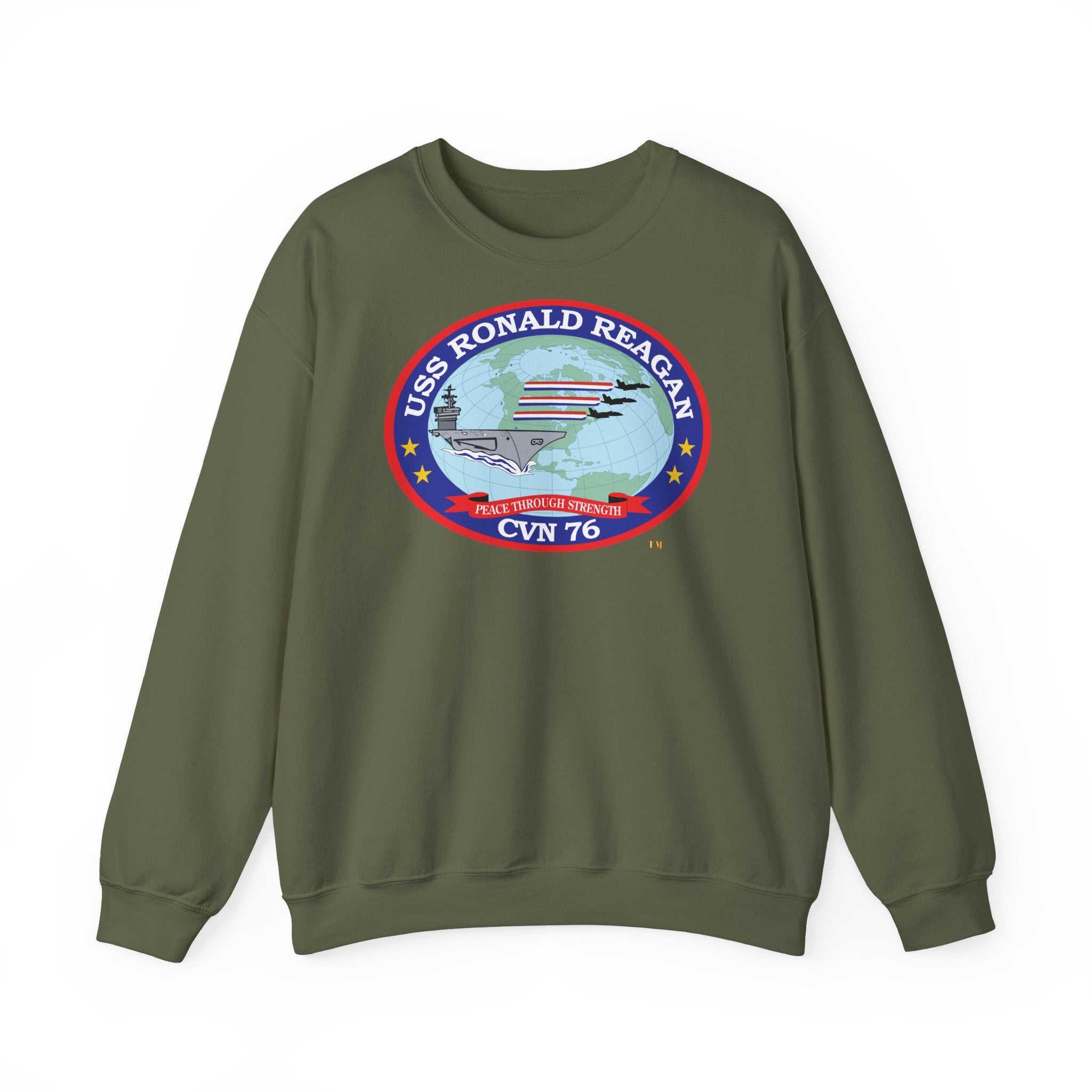 Unisex Heavy Blend™ Crewneck Sweatshirt - Navy - USS Ronald Reagan (CVN-76) wo txt X 300