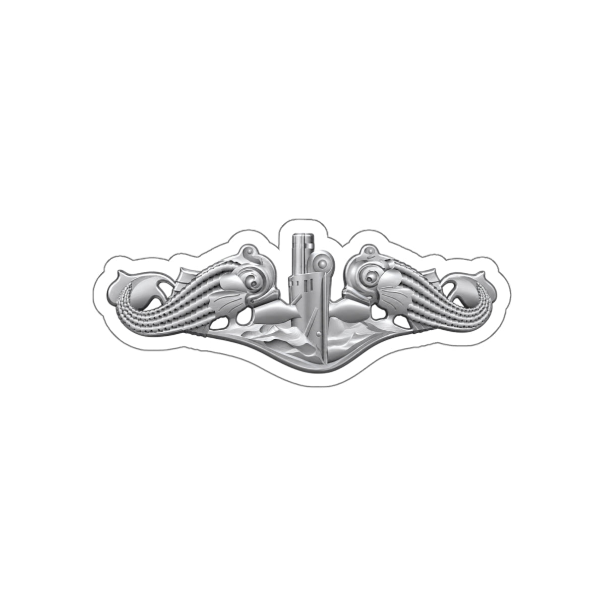 Die-Cut Vinyl Sticker - Navy - Badge - Submarine Warfare wo txt - Enlisted - 3D - Enhanced