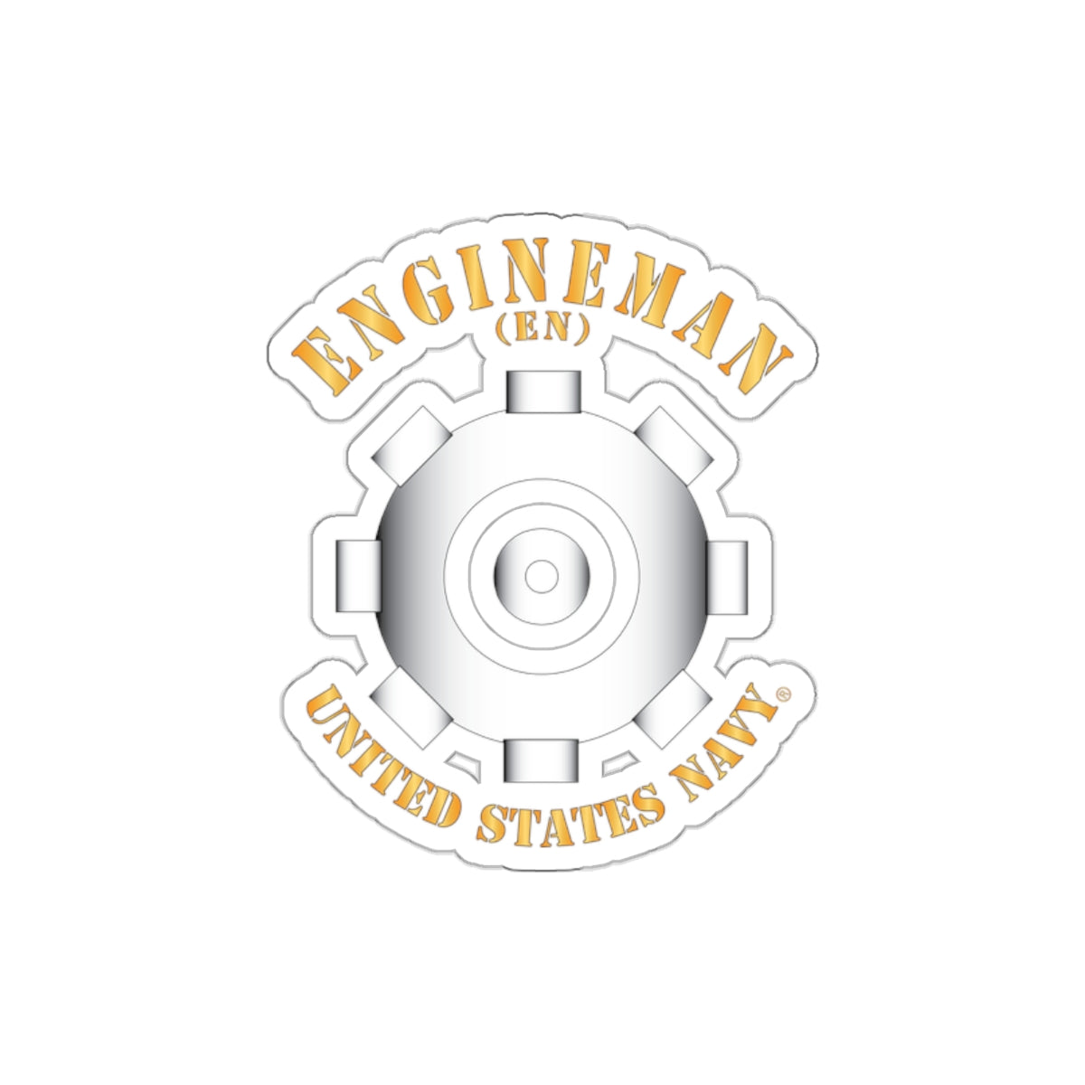 Die-Cut Vinyl Sticker - Navy - Rate - Engineman (EN)