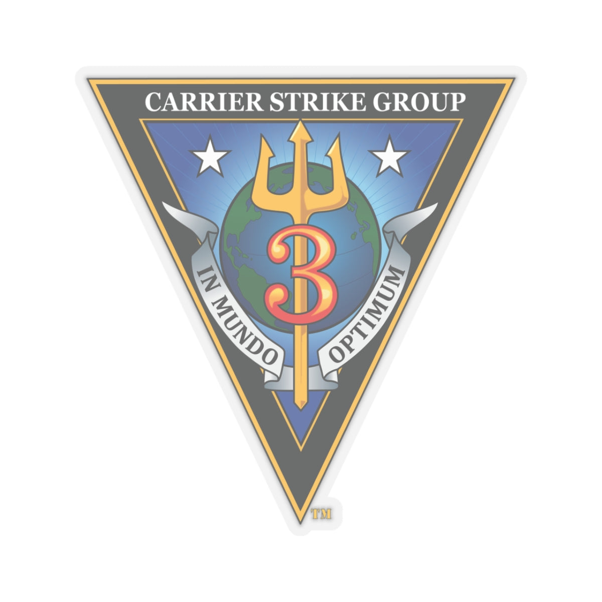 Kiss-Cut Stickers - Navy - Carrier Strike Group 3 (CSG-3) wo txt