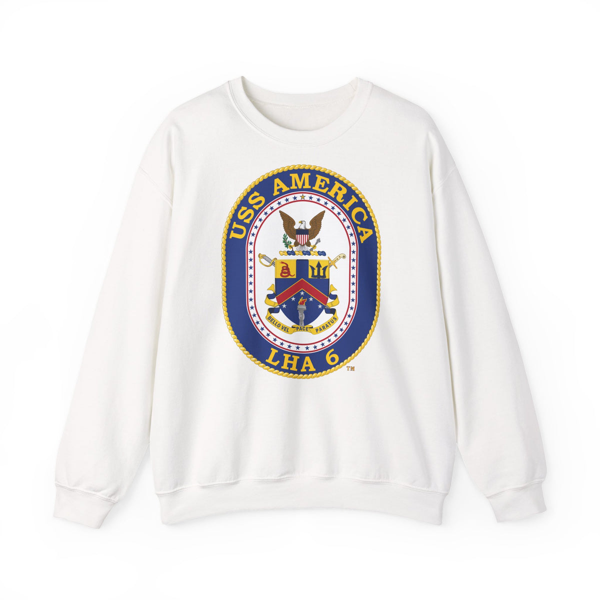 Unisex Heavy Blend™ Crewneck Sweatshirt - Navy - USS America (LHA-6) wo txt