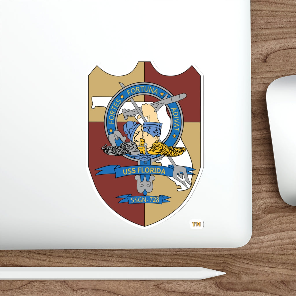 Die-Cut Vinyl Sticker - Navy - USS Florida (SSGN-728) wo txt
