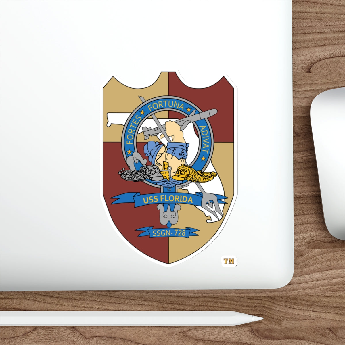 Die-Cut Vinyl Sticker - Navy - USS Florida (SSGN-728) wo txt