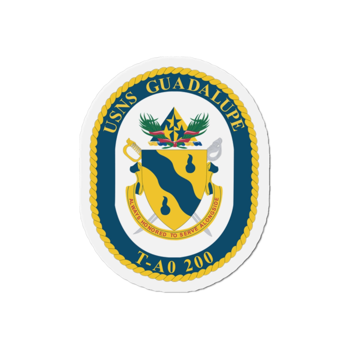 Die-Cut Magnet - Navy - USNS Guadalupe (T-AO 200) wo txt X 300