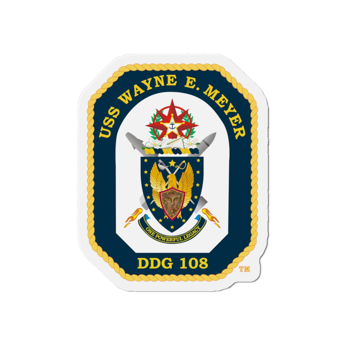 Die-Cut Magnet - Navy - USS Wayne E. Meyer (DDG-108) wo txt X 300
