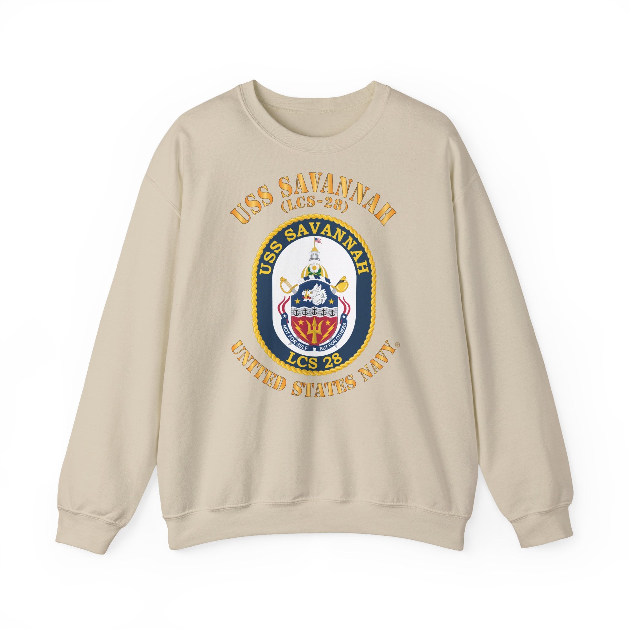 Unisex Heavy Blend™ Crewneck Sweatshirt - Navy - USS Savannah (LCS-28)
