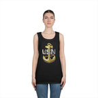 Unisex Heavy Cotton Tank Top - Navy - Fouled Anchor wo txt