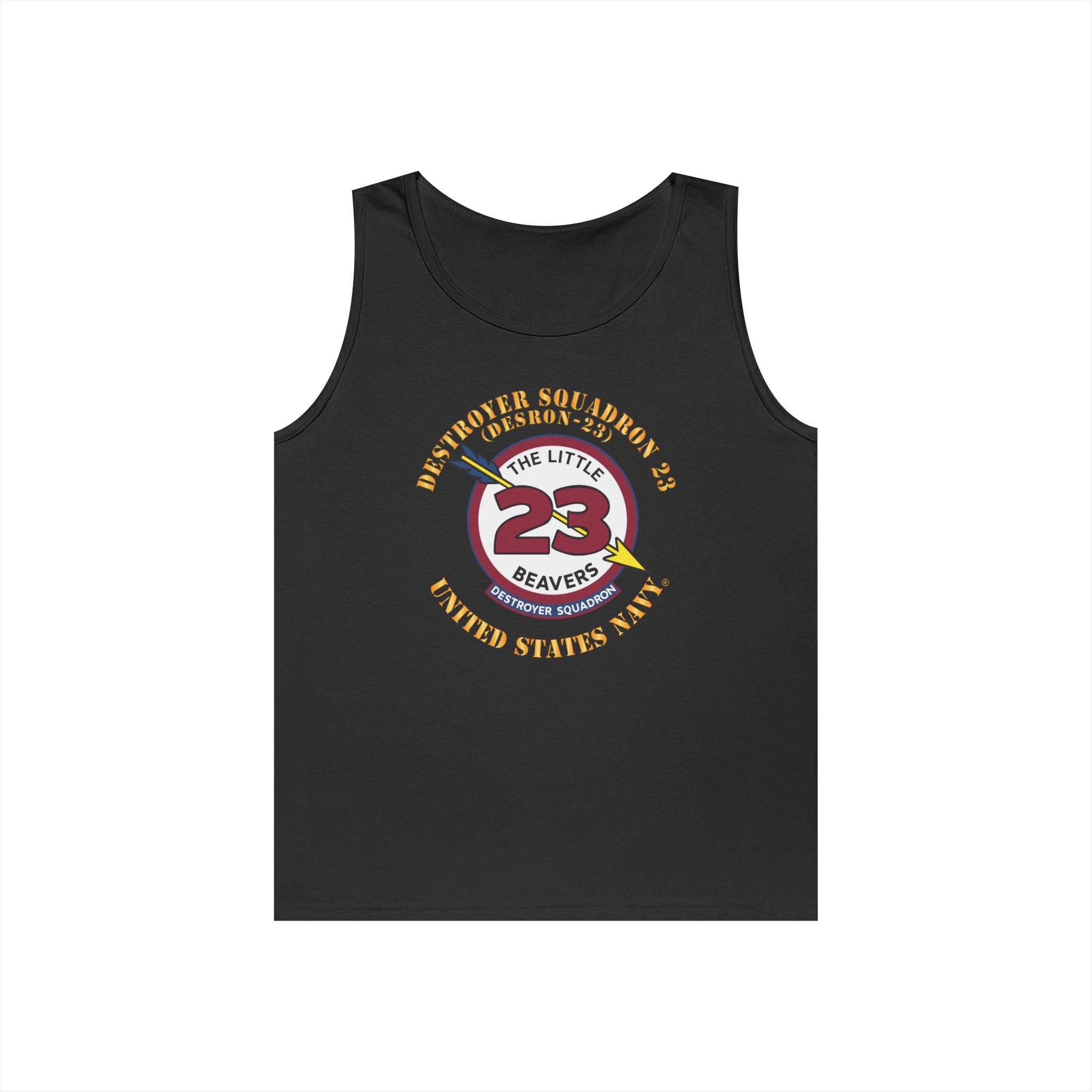 Unisex Heavy Cotton Tank Top - Navy - Destroyer Squadron 23 (DESRON-23)
