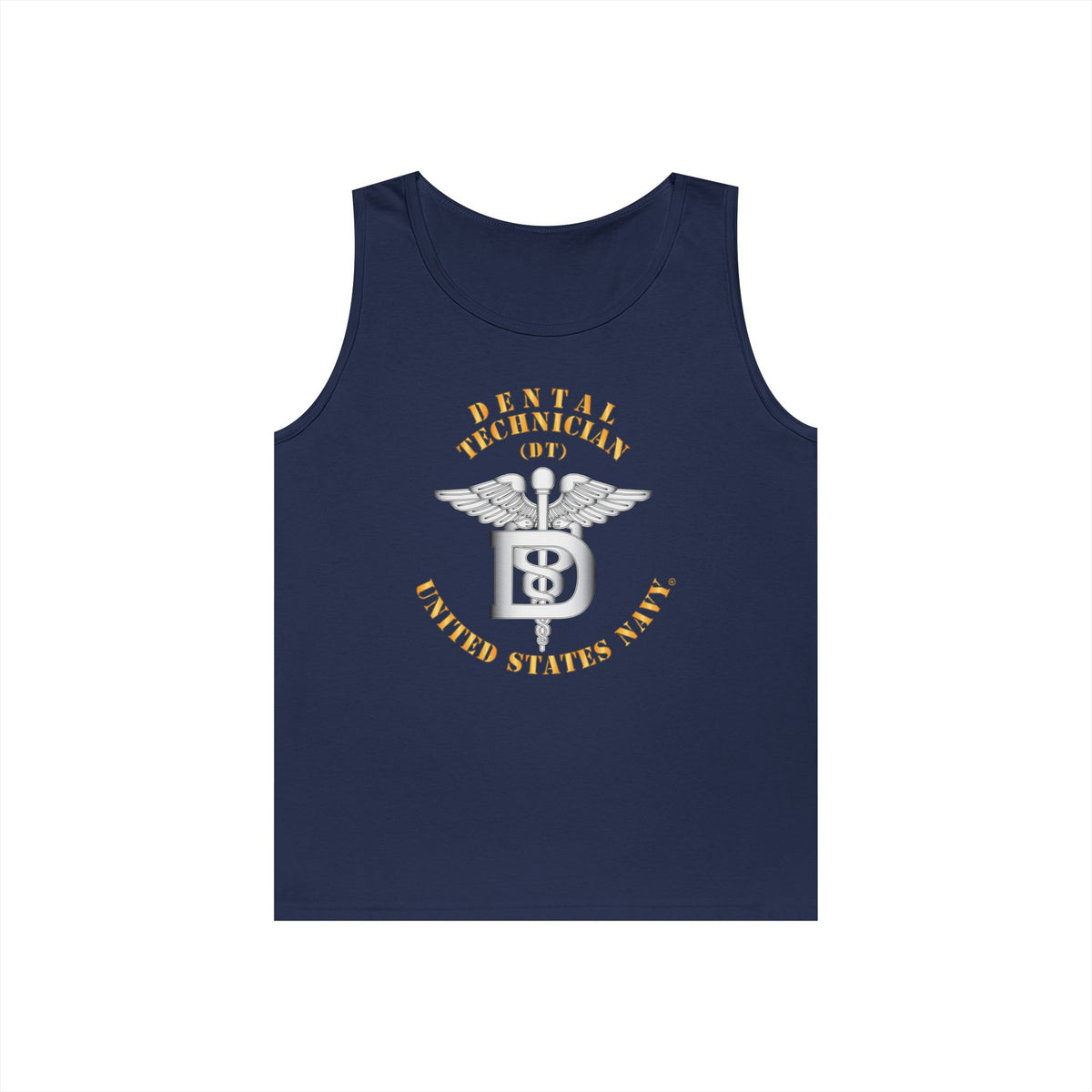 Unisex Heavy Cotton Tank Top - Navy - Rate - Dental Technician (DT)