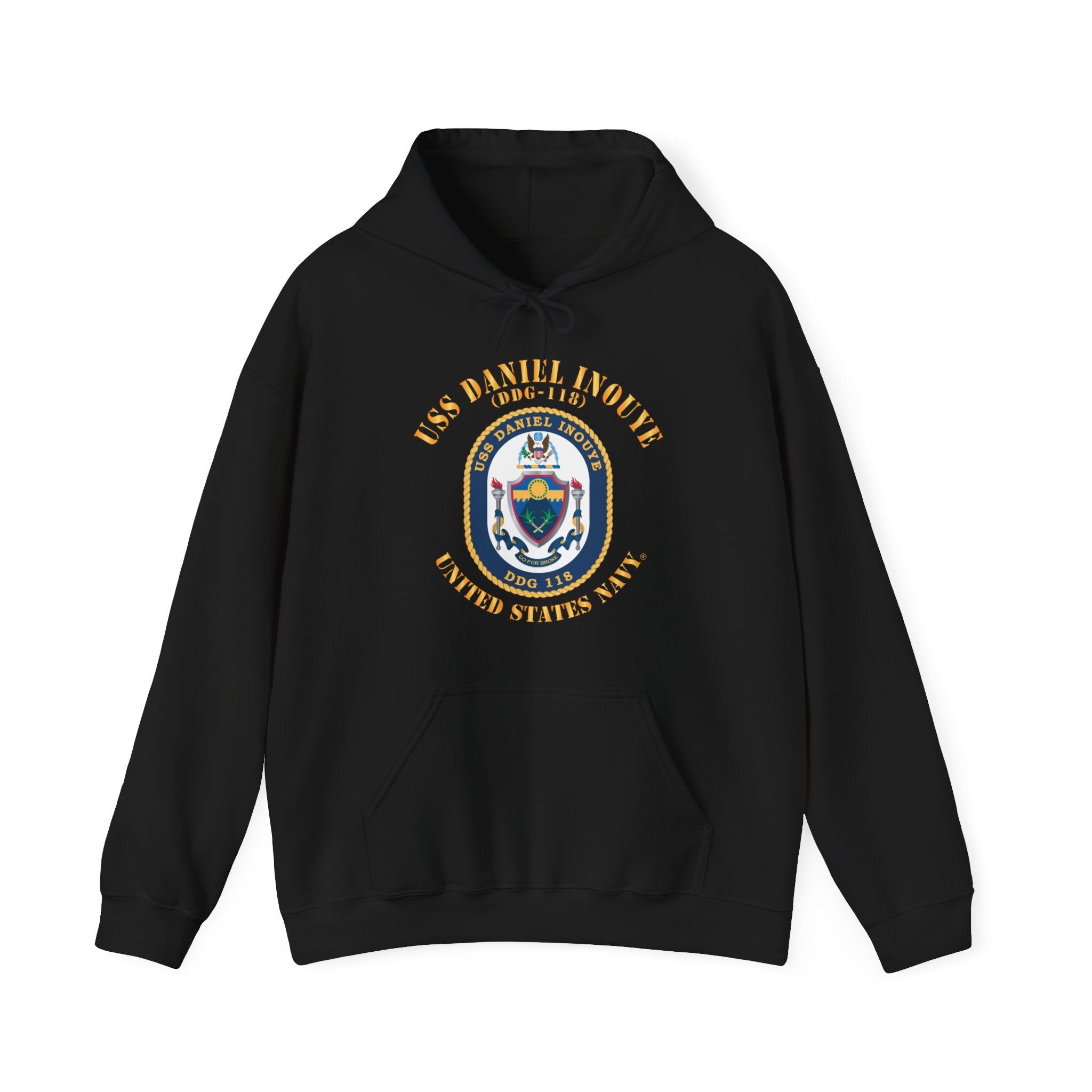 Unisex Heavy Blend™ Hoodies - Navy - USS Daniel Inouye (DDG-118)