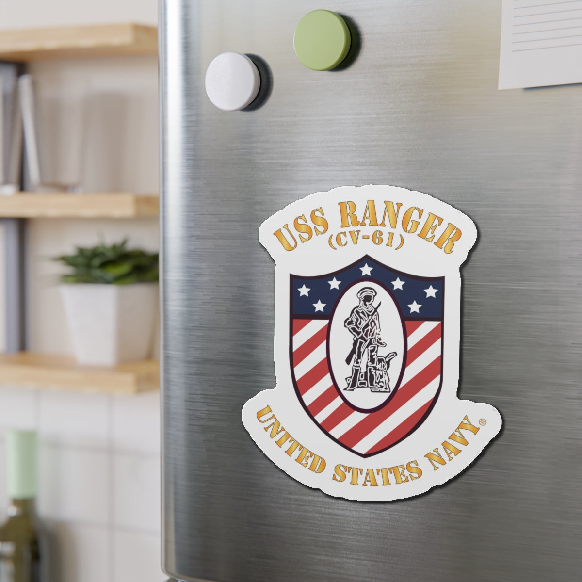 Die-Cut Magnet - Navy - USS Ranger (CV-61) X 300