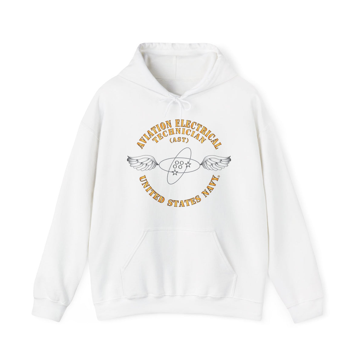 Unisex Heavy Blend™ Hoodies - Navy - Rate - Aviation Electrical Technician (AST)