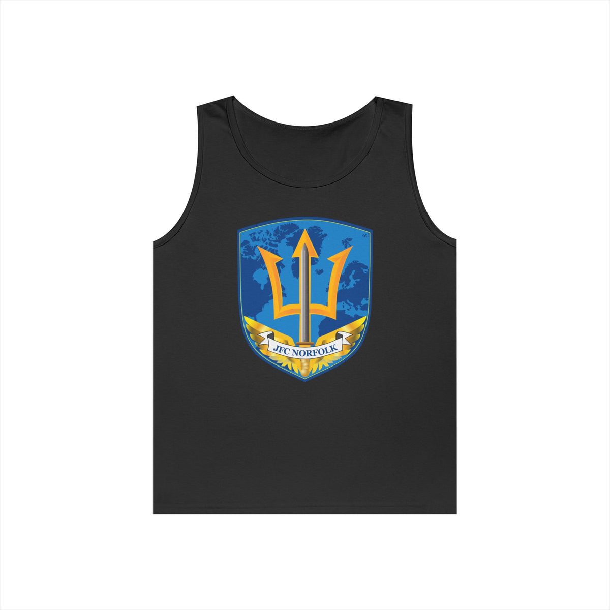 Unisex Heavy Cotton Tank Top - Navy - Joint Force Command - Norfolk wo Txt X 300