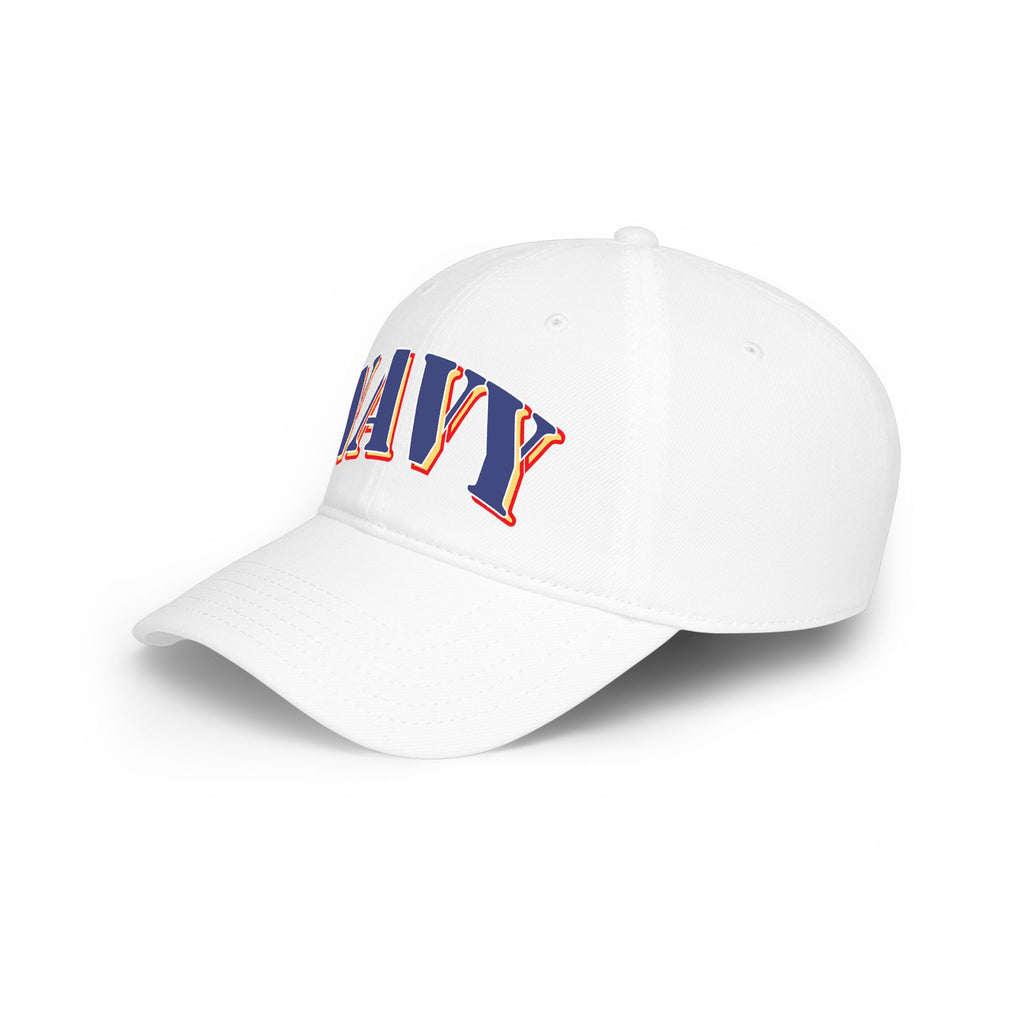 NAVY DTF Baseball Cap — Red Low Profile Hat for Military & Patriotic Fans