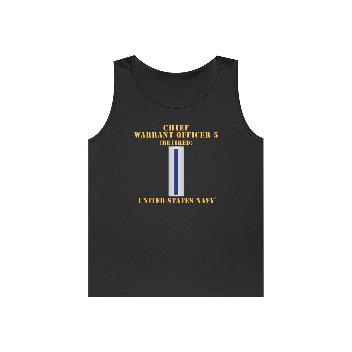 Unisex Heavy Cotton Tank Top - Navy - Chief Warrant Officer 5 - CW05 - Retired