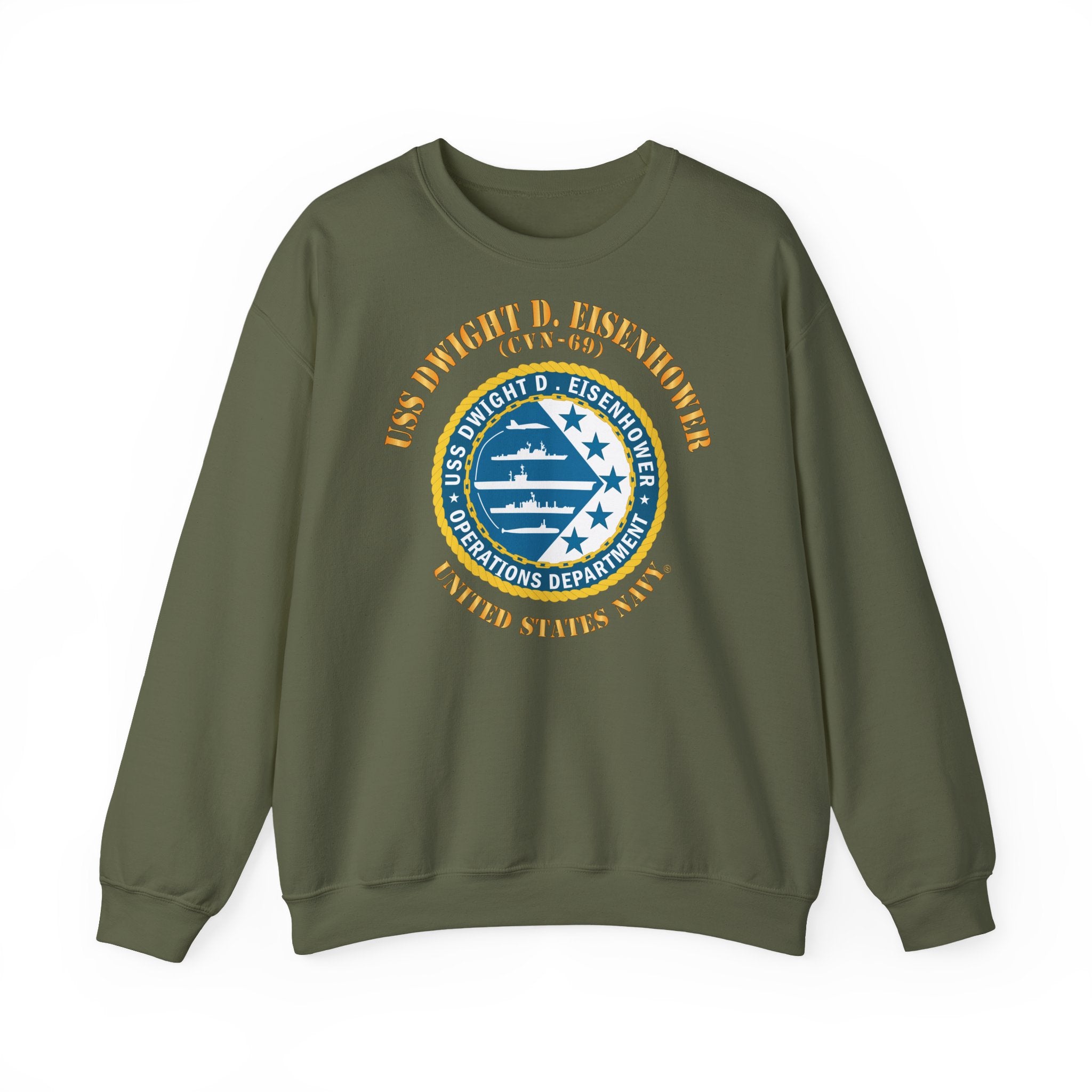 Unisex Heavy Blend™ Crewneck Sweatshirt - Navy - USS Dwight D. Eisenhower (CVN-69) - Operations Department