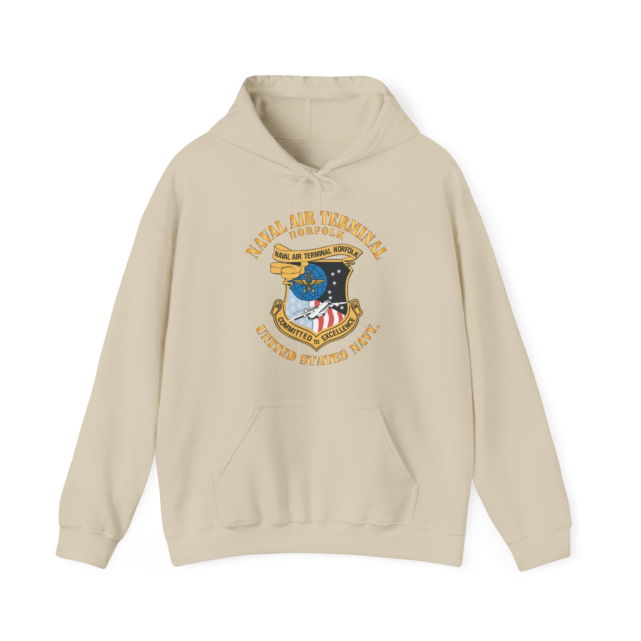 Unisex Heavy Blend™ Hoodies - Navy - Naval Air Terminal Norfolk